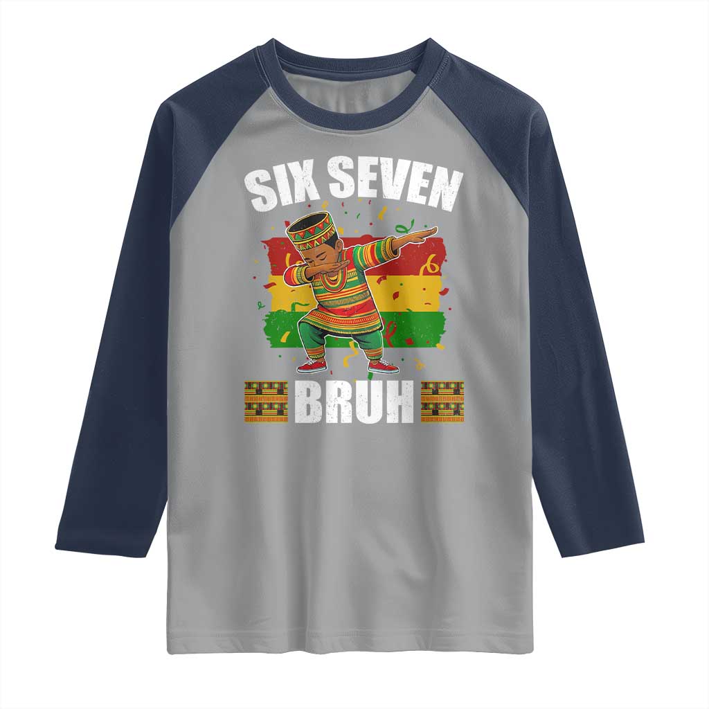 Funny 67 Kwanzaa Raglan Shirt Six Seven Bruh Dabbing African Heritage - Wonder Print Shop