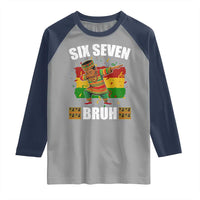 Funny 67 Kwanzaa Raglan Shirt Six Seven Bruh Dabbing African Heritage - Wonder Print Shop