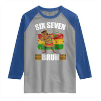 Funny 67 Kwanzaa Raglan Shirt Six Seven Bruh Dabbing African Heritage - Wonder Print Shop
