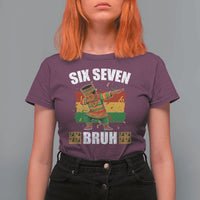 Funny 67 Kwanzaa T Shirt For Women Six Seven Bruh Dabbing African Heritage - Wonder Print Shop
