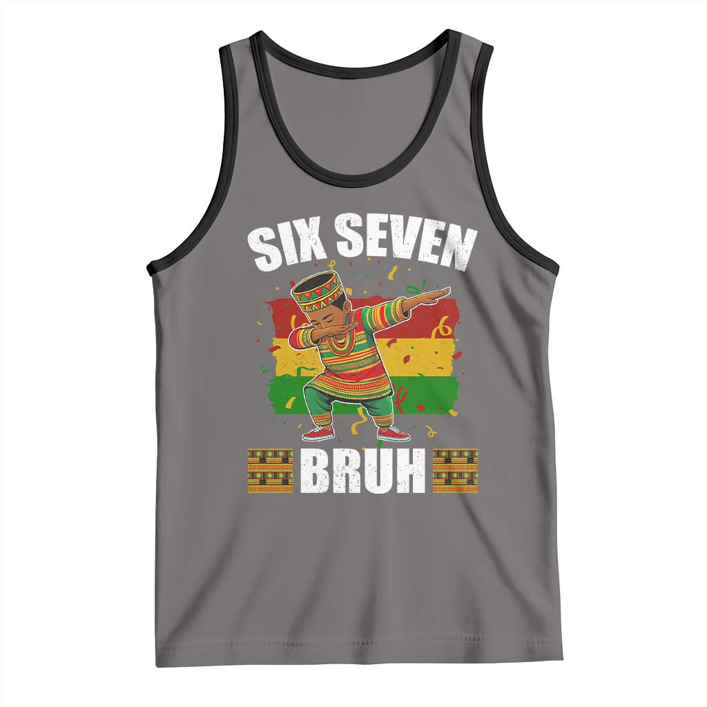 Funny 67 Kwanzaa Tank Top Six Seven Bruh Dabbing African Heritage - Wonder Print Shop