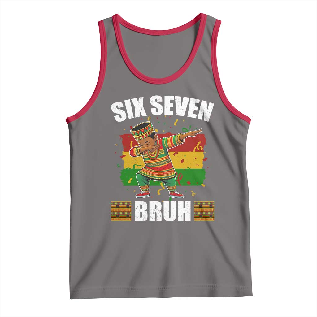 Funny 67 Kwanzaa Tank Top Six Seven Bruh Dabbing African Heritage - Wonder Print Shop