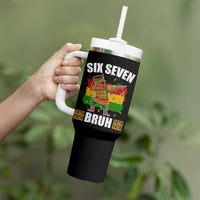 Funny 67 Kwanzaa Tumbler With Handle Six Seven Bruh Dabbing African Heritage - Wonder Print Shop