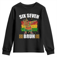 Funny 67 Kwanzaa Youth Sweatshirt Six Seven Bruh Dabbing African Heritage - Wonder Print Shop