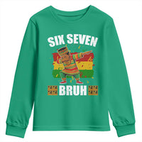 Funny 67 Kwanzaa Youth Sweatshirt Six Seven Bruh Dabbing African Heritage - Wonder Print Shop