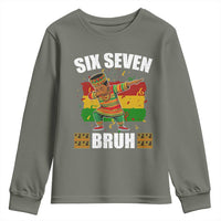 Funny 67 Kwanzaa Youth Sweatshirt Six Seven Bruh Dabbing African Heritage - Wonder Print Shop