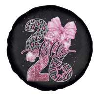 Happy New Year 2026 Spare Tire Cover Hello 2026 Disco Ball Pink Coquette Bow Faux Glitter - Wonder Print Shop
