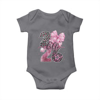 Happy New Year 2026 Baby Onesie Hello 2026 Disco Ball Pink Coquette Bow Faux Glitter - Wonder Print Shop