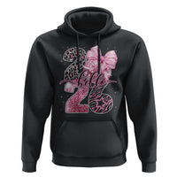 Happy New Year 2026 Hoodie Hello 2026 Disco Ball Pink Coquette Bow Faux Glitter - Wonder Print Shop