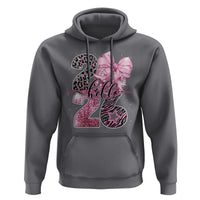 Happy New Year 2026 Hoodie Hello 2026 Disco Ball Pink Coquette Bow Faux Glitter - Wonder Print Shop