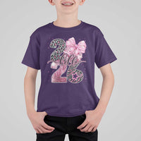 Happy New Year 2026 T Shirt For Kid Hello 2026 Disco Ball Pink Coquette Bow Faux Glitter - Wonder Print Shop