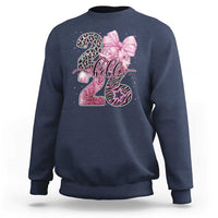 Happy New Year 2026 Sweatshirt Hello 2026 Disco Ball Pink Coquette Bow Faux Glitter - Wonder Print Shop
