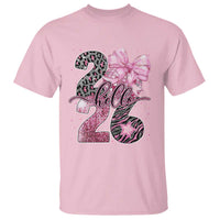 Happy New Year 2026 T Shirt Hello 2026 Disco Ball Pink Coquette Bow Faux Glitter - Wonder Print Shop