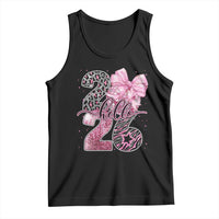 Happy New Year 2026 Tank Top Hello 2026 Disco Ball Pink Coquette Bow Faux Glitter - Wonder Print Shop