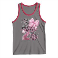 Happy New Year 2026 Tank Top Hello 2026 Disco Ball Pink Coquette Bow Faux Glitter - Wonder Print Shop