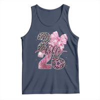 Happy New Year 2026 Tank Top Hello 2026 Disco Ball Pink Coquette Bow Faux Glitter - Wonder Print Shop