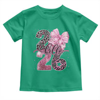 Happy New Year 2026 Toddler T Shirt Hello 2026 Disco Ball Pink Coquette Bow Faux Glitter - Wonder Print Shop