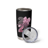 Happy New Year 2026 Tumbler Cup Hello 2026 Disco Ball Pink Coquette Bow Faux Glitter - Wonder Print Shop