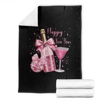 Happy New Year 2026 New Years Eve Party Throw Blanket Pink Cocktail Disco Ball - Wonder Print Shop