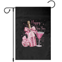 Happy New Year 2026 New Years Eve Party Garden Flag Pink Cocktail Disco Ball - Wonder Print Shop