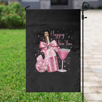 Happy New Year 2026 New Years Eve Party Garden Flag Pink Cocktail Disco Ball - Wonder Print Shop