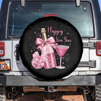 Happy New Year 2026 New Years Eve Party Spare Tire Cover Pink Cocktail Disco Ball - Wonder Print Shop