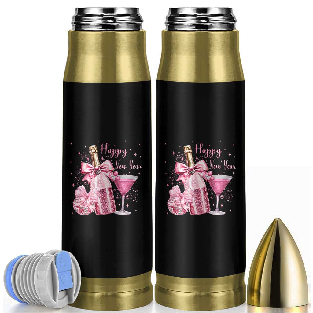 Happy New Year 2026 New Years Eve Party Bullet Tumbler Pink Cocktail Disco Ball - Wonder Print Shop