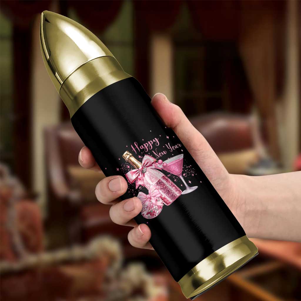 Happy New Year 2026 New Years Eve Party Bullet Tumbler Pink Cocktail Disco Ball - Wonder Print Shop