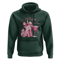 Happy New Year 2026 New Years Eve Party Hoodie Pink Cocktail Disco Ball - Wonder Print Shop