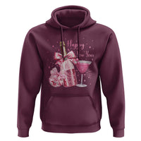 Happy New Year 2026 New Years Eve Party Hoodie Pink Cocktail Disco Ball - Wonder Print Shop
