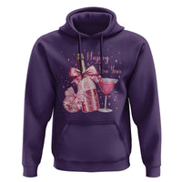 Happy New Year 2026 New Years Eve Party Hoodie Pink Cocktail Disco Ball - Wonder Print Shop