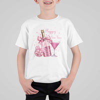 Happy New Year 2026 New Years Eve Party T Shirt For Kid Pink Cocktail Disco Ball - Wonder Print Shop