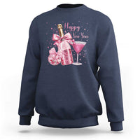 Happy New Year 2026 New Years Eve Party Sweatshirt Pink Cocktail Disco Ball - Wonder Print Shop
