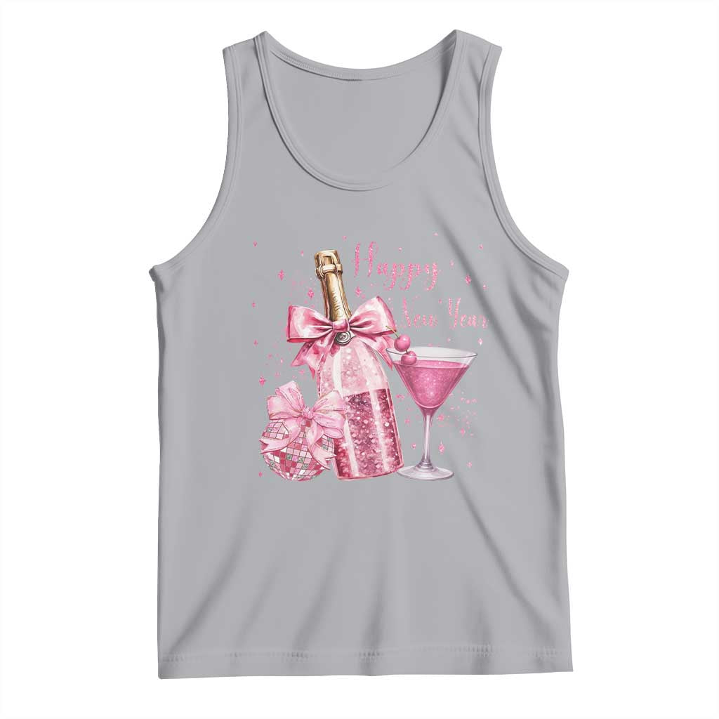 Happy New Year 2026 New Years Eve Party Tank Top Pink Cocktail Disco Ball - Wonder Print Shop