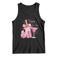 Happy New Year 2026 New Years Eve Party Tank Top Pink Cocktail Disco Ball - Wonder Print Shop
