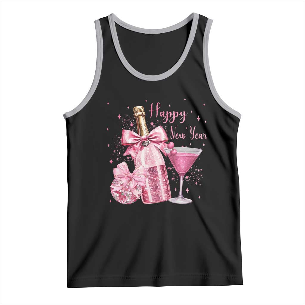 Happy New Year 2026 New Years Eve Party Tank Top Pink Cocktail Disco Ball - Wonder Print Shop