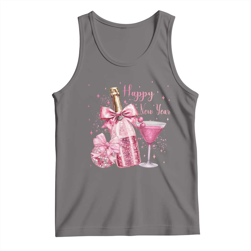 Happy New Year 2026 New Years Eve Party Tank Top Pink Cocktail Disco Ball - Wonder Print Shop