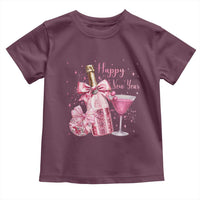 Happy New Year 2026 New Years Eve Party Toddler T Shirt Pink Cocktail Disco Ball - Wonder Print Shop