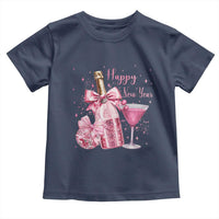 Happy New Year 2026 New Years Eve Party Toddler T Shirt Pink Cocktail Disco Ball - Wonder Print Shop