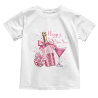 Happy New Year 2026 New Years Eve Party Toddler T Shirt Pink Cocktail Disco Ball - Wonder Print Shop