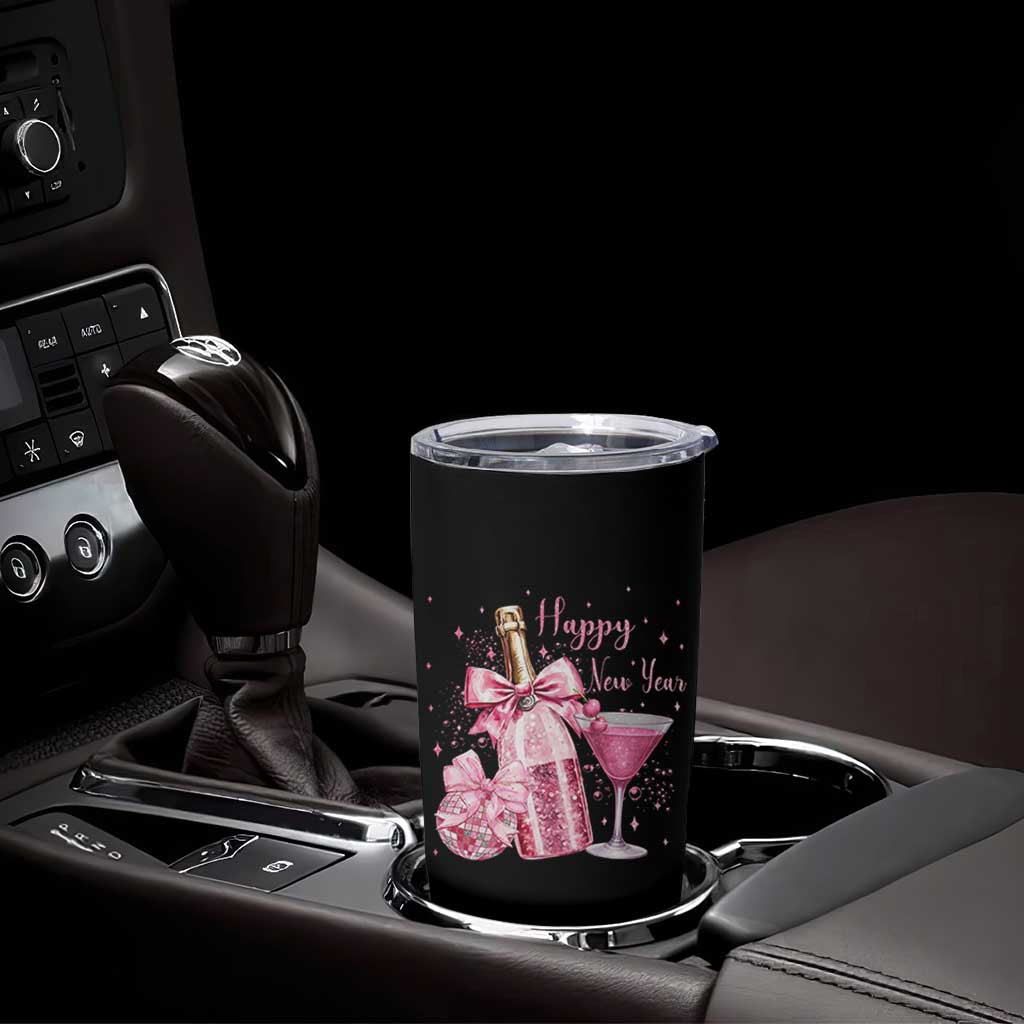 Happy New Year 2026 New Years Eve Party Tumbler Cup Pink Cocktail Disco Ball - Wonder Print Shop