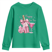 Happy New Year 2026 New Years Eve Party Youth Sweatshirt Pink Cocktail Disco Ball - Wonder Print Shop