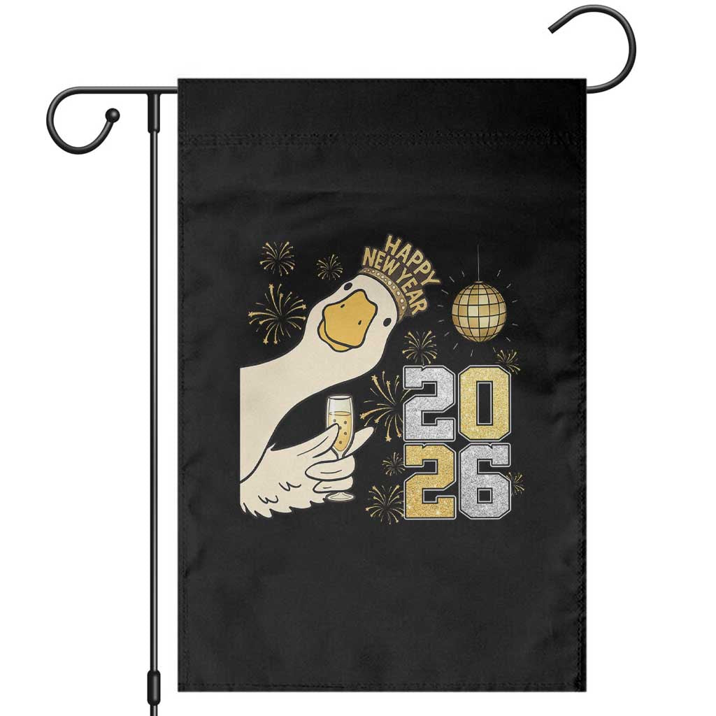 Funny New Years Eve Silly Goose 2026 Garden Flag New Year Party - Wonder Print Shop