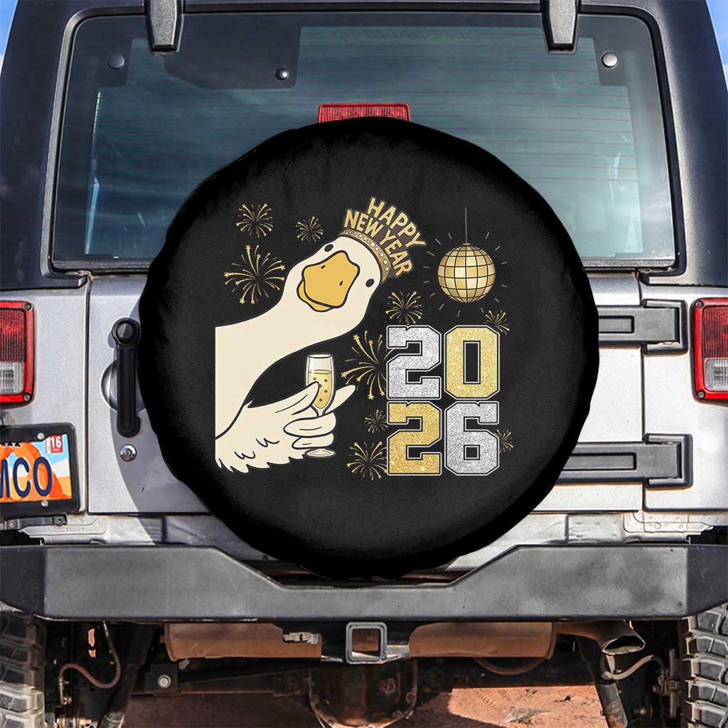Funny New Years Eve Silly Goose 2026 Spare Tire Cover New Year Party - Wonder Print Shop