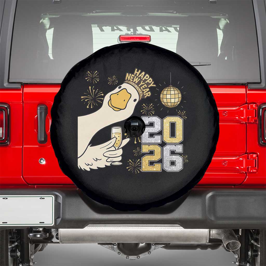 Funny New Years Eve Silly Goose 2026 Spare Tire Cover New Year Party - Wonder Print Shop