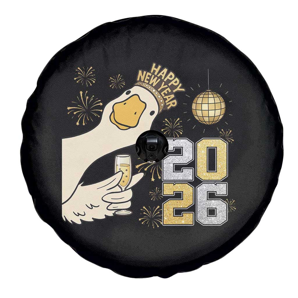 Funny New Years Eve Silly Goose 2026 Spare Tire Cover New Year Party - Wonder Print Shop