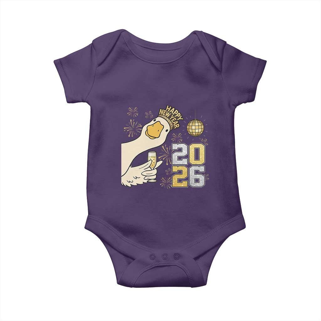 Funny New Years Eve Silly Goose 2026 Baby Onesie New Year Party - Wonder Print Shop
