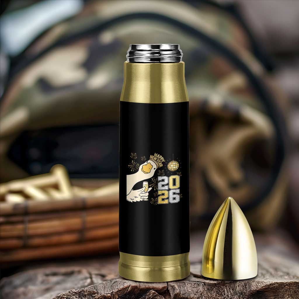 Funny New Years Eve Silly Goose 2026 Bullet Tumbler New Year Party - Wonder Print Shop