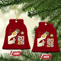 Funny New Years Eve Silly Goose 2026 Ceramic Ornament New Year Party - Wonder Print Shop