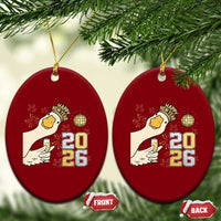 Funny New Years Eve Silly Goose 2026 Ceramic Ornament New Year Party - Wonder Print Shop